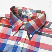 Engineered Garments エンジニアードガーメンツ 19th Century BD Shirt Big Plaid チェックボタンダウンシャツ XS Red/Lt.Blue ☆☆j3202_画像4