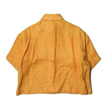 AURALEE オーラリー 20SS LINEN DOUBLE FACE HARF SLEEVED SHIRTS リネンダブルフェイスハーフスリーブシャツ A20SS04WL 1 ORANGE lc31138_画像2