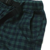 AiE エーアイイー 19SS アメリカ製 EZ Pant Cotton Tartan Check タータンチェック イージーパンツ S ベルト付き クライミング ☆☆mc60681_画像7