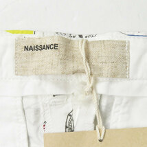 新品 NAISSANCE ネサーンス ORIGINAL FLAG PRINT SHORTS フラッグ1タックショーツ 15S-NSA-PT-06 S ホワイト ショートパンツ ☆☆g2467_画像3