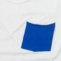 SANDINISTA サンディニスタ Color Pocket C/N Tee カラーポケットクルーネックTシャツ S15-12-TP M ホワイト/ブルー トップス ☆☆g2344_画像5