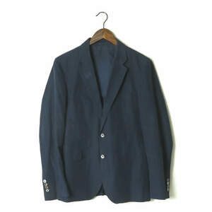 District UNITED ARROWS dist likto made in Japan pinstripe 3B cotton tailored jacket 1121-272-1700 46 navy **mc63130