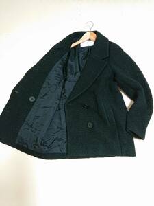 LE CIEL BLEU Le Ciel Bleu jacket stylish! wool . lady's outer black SIZE:38