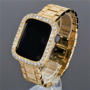  Apple watch band cover classical full custom complete set series 4*5*6*SE[44mm] large grain CZ diamond bezel 