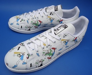 9879■新品 20年製 adidas stansmith GOOFY DISNEY アディダス スタンスミス グーフィー ディズニー 白 29.5 cm FZ0061 ペイント