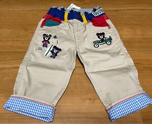 ★ダブルB★7分丈パンツ★130★新品★車★ミキハウス★ズボン★ハーフパンツ★Bくん★ダブルビー★豪華パンツ