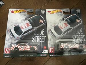 送料込2台 ホットウィール SLIDESTREET スライドストリート nissan 日産 SILVIA シルビア S14 ドリフト HOTWHEELS