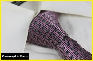 [ бесплатная доставка ] новый товар L me винт rudo* Zegna (Ermenegildo Zegna) 100% шелк macro дизайн рисунок галстук Thai ( бледный розовый )NO.78