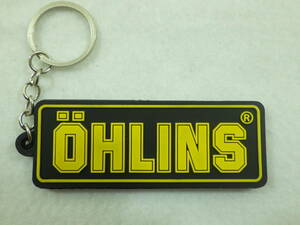 オーリンズ シリコンラバー製 キーホルダー 両面ロゴ OHLINS 