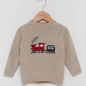 【防寒】英国ハイブランド　18-24ヶ月用　Trotters Little Thomas セーター カシミヤ混合