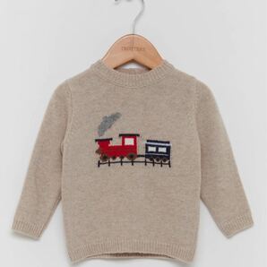 【防寒】英国ハイブランド 12-18ヶ月用 Trotters Little Thomas セーター　カシミヤ混合