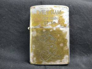 ZIPPO [VIETNAM TAY NINH 67-67 Mickey Mouse Vietnam Thai person Mickey Mouse ]1976 year made oil lighter Zippo - waste version ultra rare 