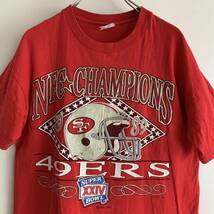 【希少】80s USA製 LOGO7.INC ロゴセブン 半袖 Tシャツ 49ERS NFC CHAMPIONS 1989 SUPER BOWL スーパーボウル NFL ヴィンテージ_画像3