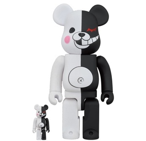 BE@RBRICK モノクマ ラバーコート＆フロッキー Ver. 100% & 400% ダンガンロンパ MEDICOM TOY メディコムトイ ベアブリック