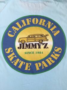 80s JIMMY’Z リイシュー ジミーズ ウッディーワゴン ロゴプリント Tシャツ made in USA santa cruz powell zorlac dogtown thrasher