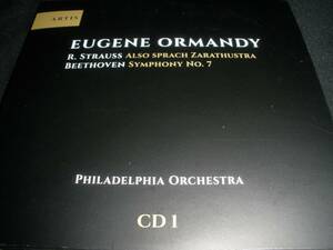 オーマンディ R シュトラウス 交響詩 ツァラトゥストラはかく語りき ベートーヴェン 交響曲 7番 フィラデルフィア管弦楽団 ステレオ 紙