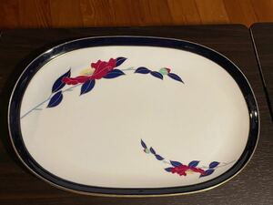 香蘭社 山茶花 楕円形 大皿 オーバル プレート 盛皿