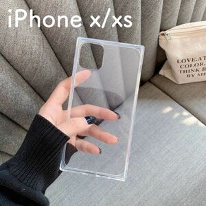 最安】iPhoneケース スマホケース スクエア 透明 iPhonex xs