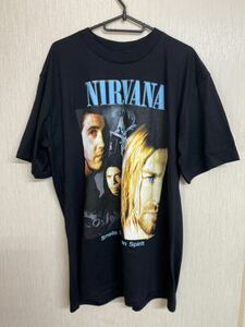 希少　カートコバーン　追悼Tシャツ　ニルヴァーナ　サイズXL NIRVANA ブラック　KURT COBAIN Tシャツ