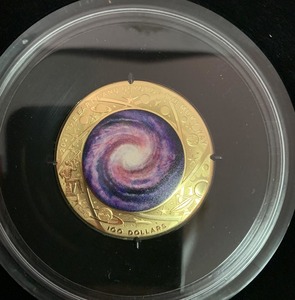 【記念貨幣】2021年オーストラリア造幣局「The Milky Way」100ドル金貨ゴールドコイン UNC 本物証書元箱付き★重さ1oz 直径38.51ｍｍ E59