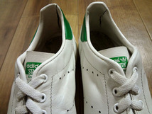 ビンテージ、レア! ADIDAS アディダス STAN SMITH スタンスミス 白/緑 1980年代USA製 24.5cm US6.5 オリジナル フランス スペイン カナダ_画像9