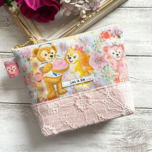No.76 ハンドメイド ファスナーポーチ ミニポーチ ダッフィーフレンズ