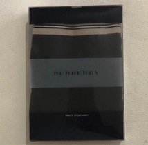 【ラスト1、新品未使用品、箱入り】 BURBERRY バーバリー ストレッチ ハーフ丈 ボクサーパンツ 前閉じ 伸縮 トランクス M ホース刺繍 黒色_画像1