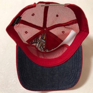 【新品未使用、正規品、本物】 Ed Hardy エド・ハーディー スカル ワシ 刺繍キャップ 帽子 赤色の画像4
