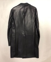 【未使用品、高級ライン、正規品】 JIL SANDER ジルサンダー ダブルフェイス レザー ロング コート 本革 ブラック_画像4