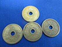 古銭近代コイン 大日本 昭和13年 14年 10銭アルミ青銅貨 まとめて4枚 未鑑定/未保証品_画像1