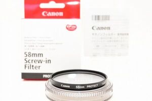 ☆送料無料☆ Canon キャノン PROTECTOR 58mm 元箱付 #21092413