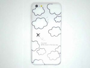 iPhone6 plus 空 雲 飛行機柄 航空グッズ ソフトケース カバー