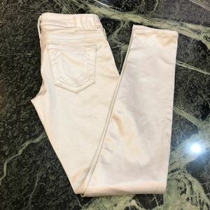 [ free shipping * beautiful goods ]true religion* True Religion skinny pants 25 -inch silver Gold lame 