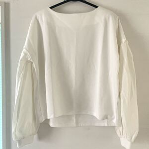 カットソー Tシャツ 長袖 シフォン トップス レディース