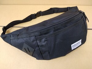 新品未使用 男女兼用おしゃれ2WAY ボディバッグ ウエストバッグ ブラック