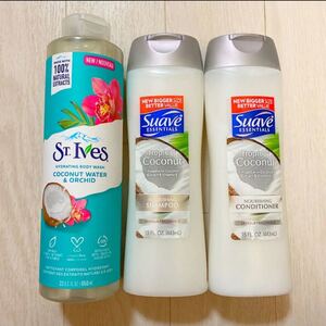 ココナッツ3点セット シャンプー コンディショナー ボディソープ アメリカ