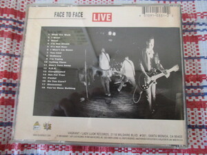 ★CD LIVE　FACE TO FACE★　VAGRANT/LADY LUCK RECORDS　SEPT　1997