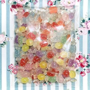 残2【sale取り置き不可】デコパーツ☆100個☆からふるクリアキャンディー