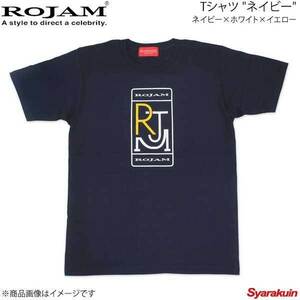 ROJAM ロジャム Tシャツ ネイビー ユニセックスモデル ネイビー×ホワイト×イエロー サイズ：S 70-T182-3S