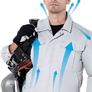 空調作業服 作業ジャケット 作業着 USB給電式 3ファンセット付き 作業服 熱中症対策 長袖 吸汗 薄手 涼感 通気 3段階調節