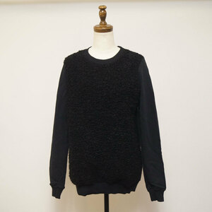 yr61-Markus Lupferma- rental rup fur sweatshirt XS black long sleeve lady's tops 