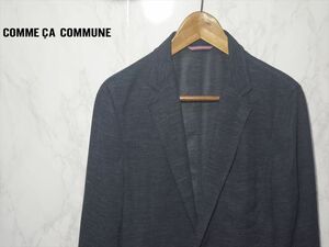 美品 COMME CA COMMUNE コムサ コミューン テーラード ジャケット 長袖 Mサイズ グレー 灰色 カジュアル 上着 春夏用 メッシュ フォーマル