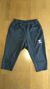 ヒュンメル ジャージ パンツ メンズ トレーニングウェア 3/4パンツ ブラック 吸汗速乾 hummel サッカー ズボン パンツ