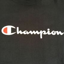 90's USA製 Champion チャンピオン スクリプトロゴ ロングスリーブTシャツ ロンT ブラック M_画像5