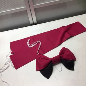  free shipping * making obi yukata obi * black pink black × pink #30908sao