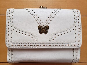 ANNA SUI アーバン 財布 折り財布 がま口 アナスイ 白 花柄