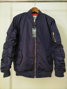  new goods SHAKA WEAR BOMBER JACKET car ka wear Bomber jacket with cotton S navy *MA-1
