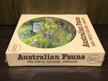 フィルム未開封 AUSTRALIAN FAUUNA オーストラリア カンガルー 動物 ラウンド ジグソー パズル JIGSAW PUZZLE 500ピース 直径51.5センチ_画像3