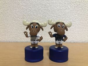 シアトルマリナーズ pepsi ペプシ ボトルキャップ フィギュア 2002年 MOOSE BOBBLE HEAD 2体セット バブルヘッド おまけ付き 計5点セット