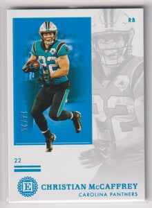 NFL Christian McCaffrey 2020 PANINI ENCASED FOOTBALL PANTHERS Sapphire /25 枚限定 クリスチャン・マカフリー